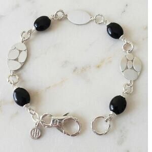 John Hardy Black Onyx Kali Link Bracelet in Sterling Silver, 7.25in Medium